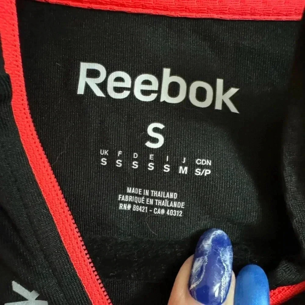 Reebok Running Jogging Athletic 1/4 Zip Playdry Jacket Small Athletic Wear - Picture 5 of 12